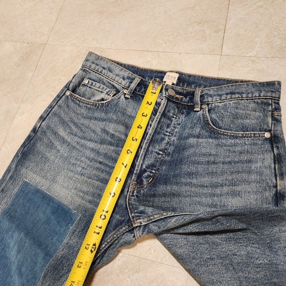La Vie Rebecca Taylor Patched Velvet & Rigid Blue Denim Jeans Womens Size 27 - Picture 12 of 16